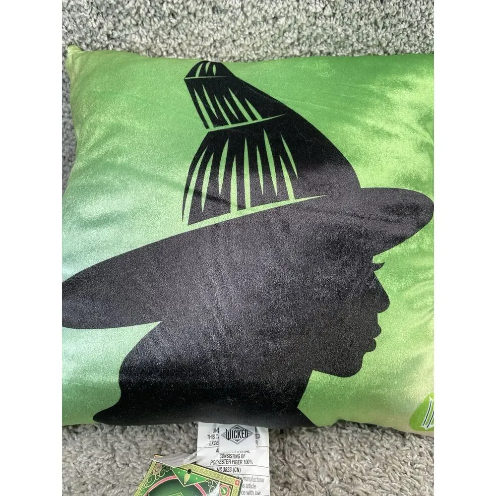 Wicked The Movie Born Wicked Elphaba Green Witch Decorative Throw Pillow 16